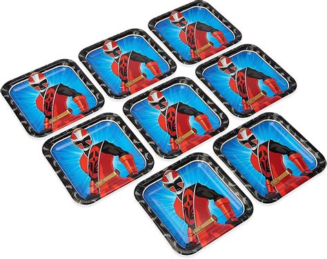 Amazon Amscan Power Rangers Ninja Steel Dinner Plate 8 Count