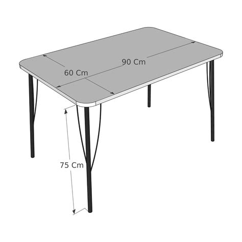 Almond Mobilya 60x90 cm Yemek Masası Mutfak Masası Metal Fiyatı