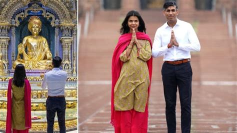 Britain PM Rishi Sunak Reached Delhi Akshardham Temple Worshiped With