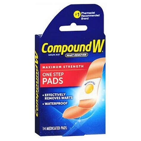 Compound W Wart Remover Maximum Strength One Step Pads 14 Each By