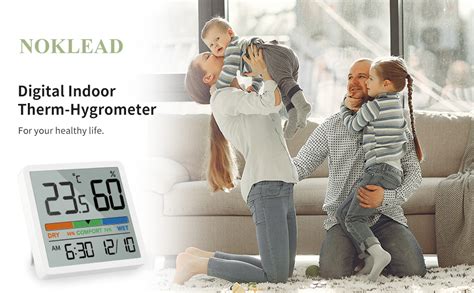 Noklead Digitales Thermo Hygrometer Tragbares Thermometer Hygrometer