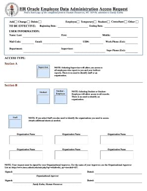 Fillable Online Hr Caltech Hr Oracle Employee Data Administration