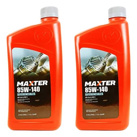 Aceite Maxter W Diferenciales Api Gl Por Dos Litros Cuotas