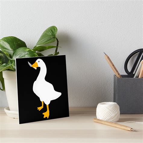 Untitled Goose Game Goose With Knife Art Board Print For Sale By