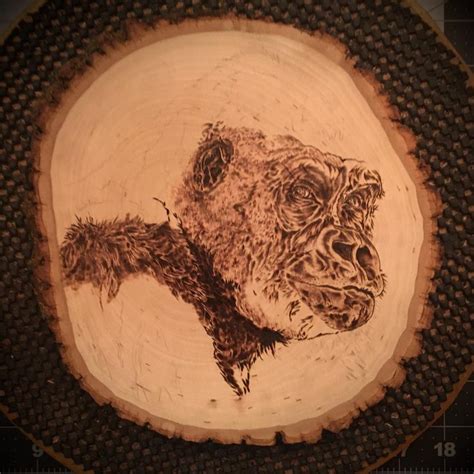 Pin On Gorillas Pyrography Art Wood Burning Art Walnut Hollow