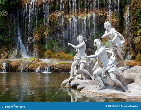 Atteone Sculpture In Caserta Royal Palace Royalty Free Stock Photo