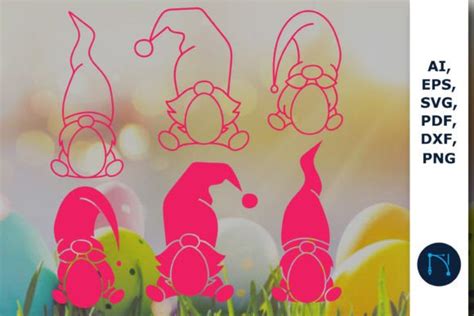 Layer Easter Gnome With Egg SVG Bundle Graphic By NGISED Creative Fabrica