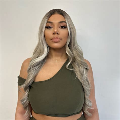 Long Rooted Ash Blonde Mix Lace Frontal Synthetic Wig Jean