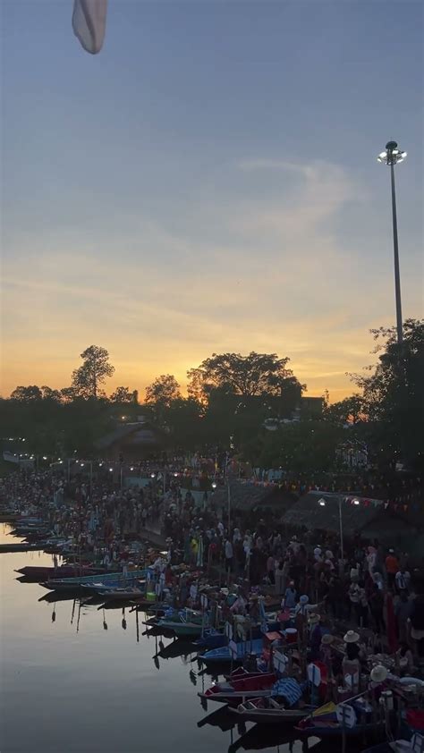 Nice Sunset At Floating Market Hat Yai YouTube