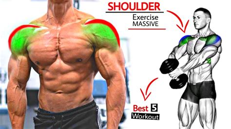 Best Shoulder Mass Exercises Workout Dumbbell Barbell Shoulder Exercises Youtube