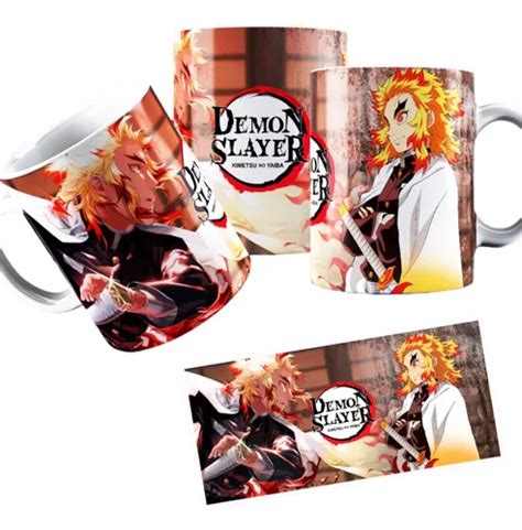 Caneca Demon Slayer Kyojuro Rengoku Xícara De Porcelana MercadoLivre