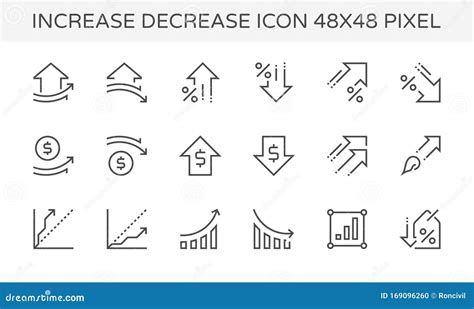 Increase Decrease Icon Stock Vector Illustration Of Graph 169096260