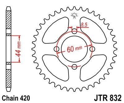 Couronne Jt Sprockets Acier Pas Dents Pour Yamaha Dt R