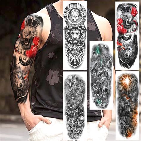 Lange Lion Voller Arm Tempor Re Tattoos F R M Nner Frauen Lion K Nig