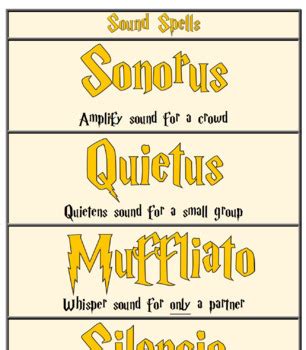 Sound / noise meter Harry Potter sound spells by Learning With Miss Hill