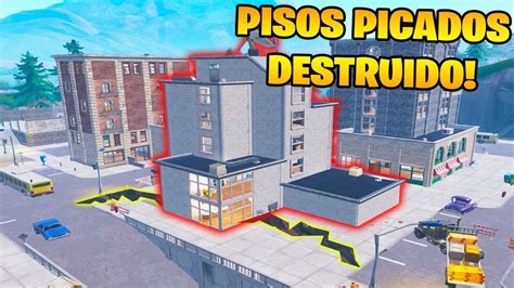 Edificio De Pisos Picados Destruido Por La Grieta Fortnite 🏢😱 Youtube