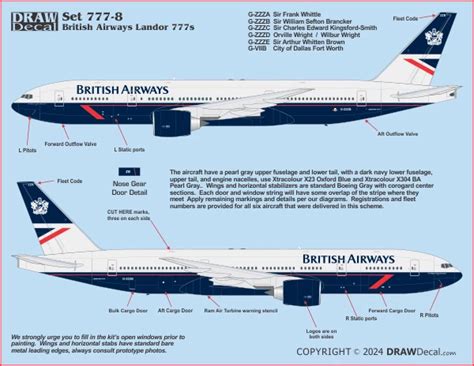 Boeing British Airways Landor Draw Decal