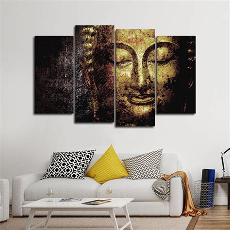 Peace Buddha Wall Art In 2021 Canvas Art Wall Decor Buddha Wall Art