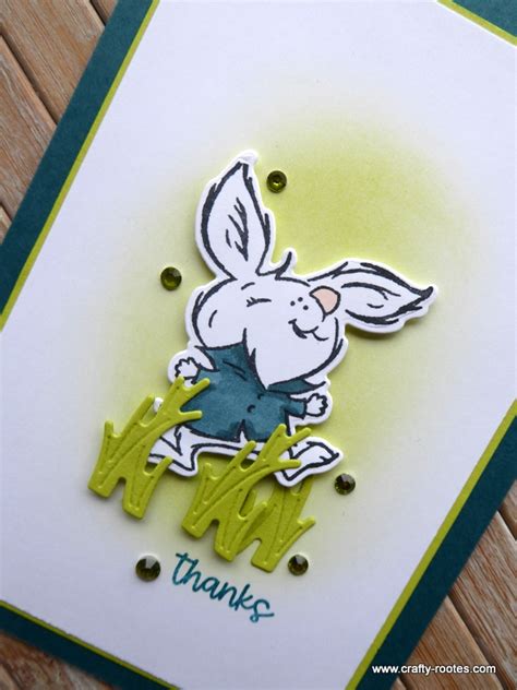 Cheerful Bunny Thank You card - Crafty-rootes