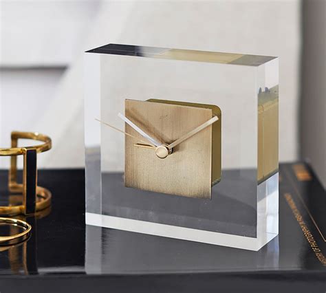 Acrylic Desktop Clock Pottery Barn
