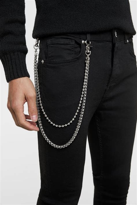 Denim Pants With Chain Jeans With Chains Pant Chains Fashion