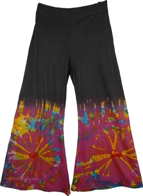 Boho Hippie Tie Dye Wide Leg Long Gaucho Pant Gaucho Pants Tie Dye