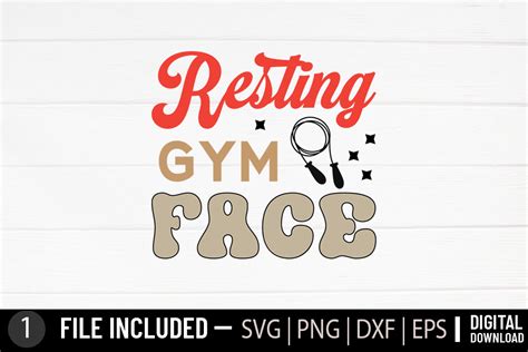 Resting Gym Face Retro Gym Svg Graphic By SVG Zone Creative Fabrica