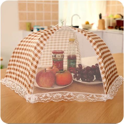 Kitchen Folded Food Cover Hygiene Grid Style Kitchen Food Dish Cover ...