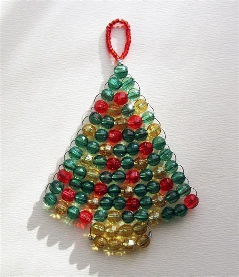 Diy Pdf Tutorial Xmas Tree Beaded Christmas Ornament Or Souvenir Etsy