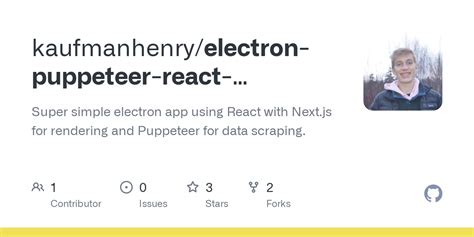 Github Kaufmanhenry Electron Puppeteer React Boilerplate Super