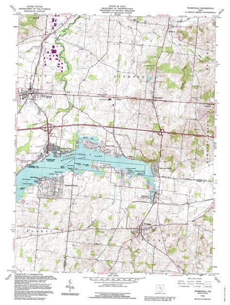 Thornville Topographic Map 124000 Scale Ohio