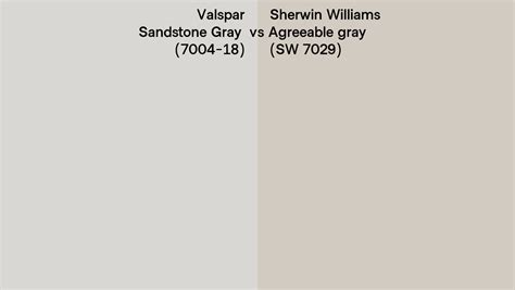 Valspar Sandstone Gray 7004 18 Vs Sherwin Williams Agreeable Gray Sw