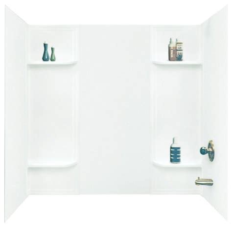 Mustee Bathtub Surround 60x30x58 Contemporary Shower Stalls And