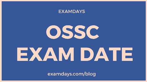 OSSC Exam Date 2021 Released for Revenue Inspector Exam osssc.gov.in