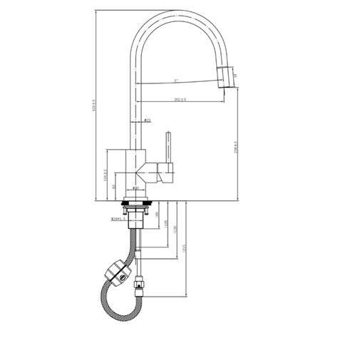 Caple Aspen Single Lever Pull Out Mono Kitchen Mixer Stainless Steel Tap Warehouse