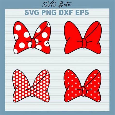 Minnie Mouse Bow Svg Disney Bow Svg Minnie Mousesvg Cut File