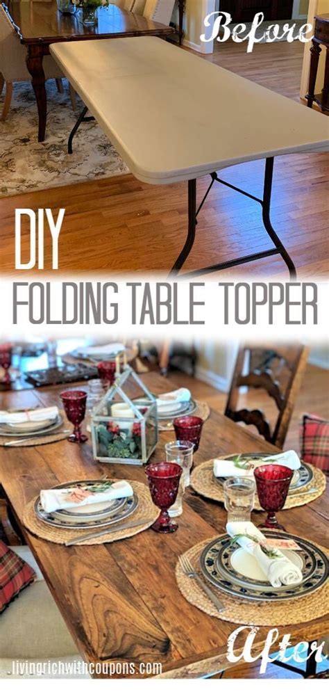 Transform Your Ordinary Folding Table Into A Table With Farmhouse Charm