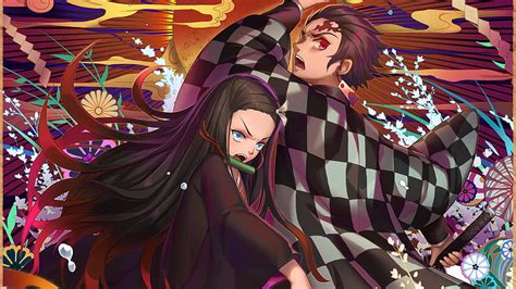 Tanjiro Kamado Nezuko Kamado Tueur De Démons Kimetsu No Yaiba Fond D