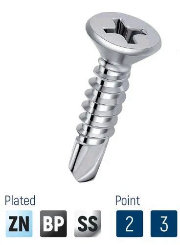 Patta Mild Steel Self Drilling Screw With Flat Head For Roofing At Rs