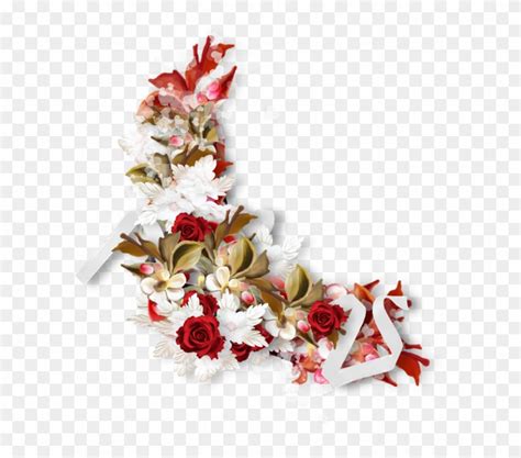 Coins Bordures Page Artificial Flower Free Transparent Png