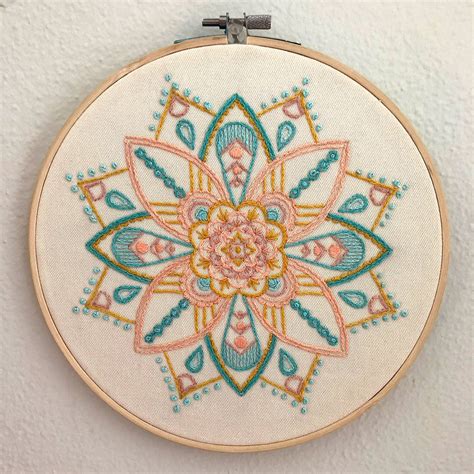 New Beginnings Mandala Embroidery Pattern Etsy