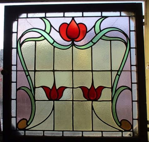 Reclaimed Coloured Leaded Stained Glass Panels In Frame 36 X 36 Stained Glass Panels