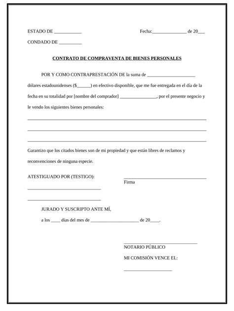 Contrato De Compraventa Sencillo Para Imprimir Fill Out Sign Online