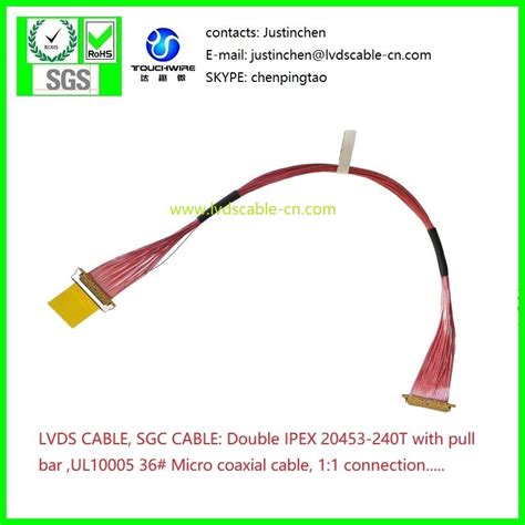 UL1354 36 Red Coaxial Cable SGC CABLE LVDS CABLE Double IPEX 20453