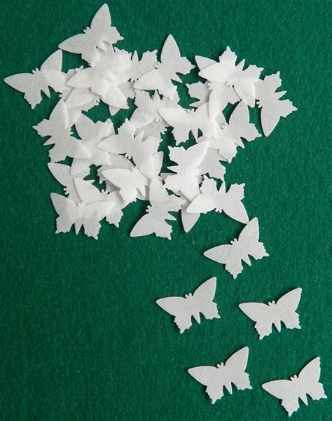 36 X Butterfly Edible Wafer Rice Paper Cup Cake Toppers