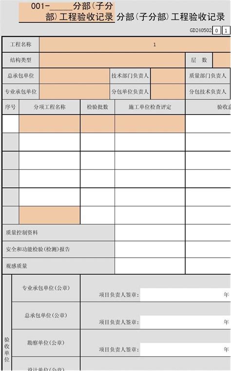 001 分部子分部工程验收记录gd240502word文档在线阅读与下载无忧文档