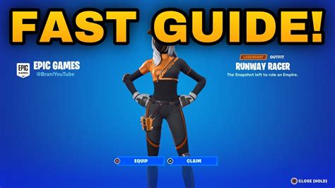 How To Unlock Runway Racer Skin Fast In Fortnite Youtube