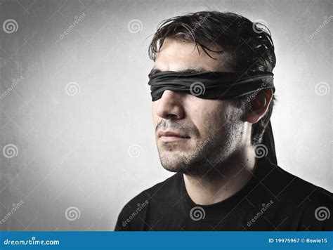 Blind Man Stock Image Image Of Concept Black Blindfolded 19975967