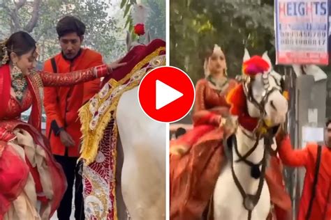 Dulhan Ka Video दुल्हन ने घोड़ी पर बैठ मारी शादी में एंट्री स्वैग पर तो पूरी बारात फिदा हो गई