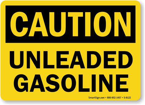 Gasoline Signs Gasoline Safety Signs Gasoline Warning Signs